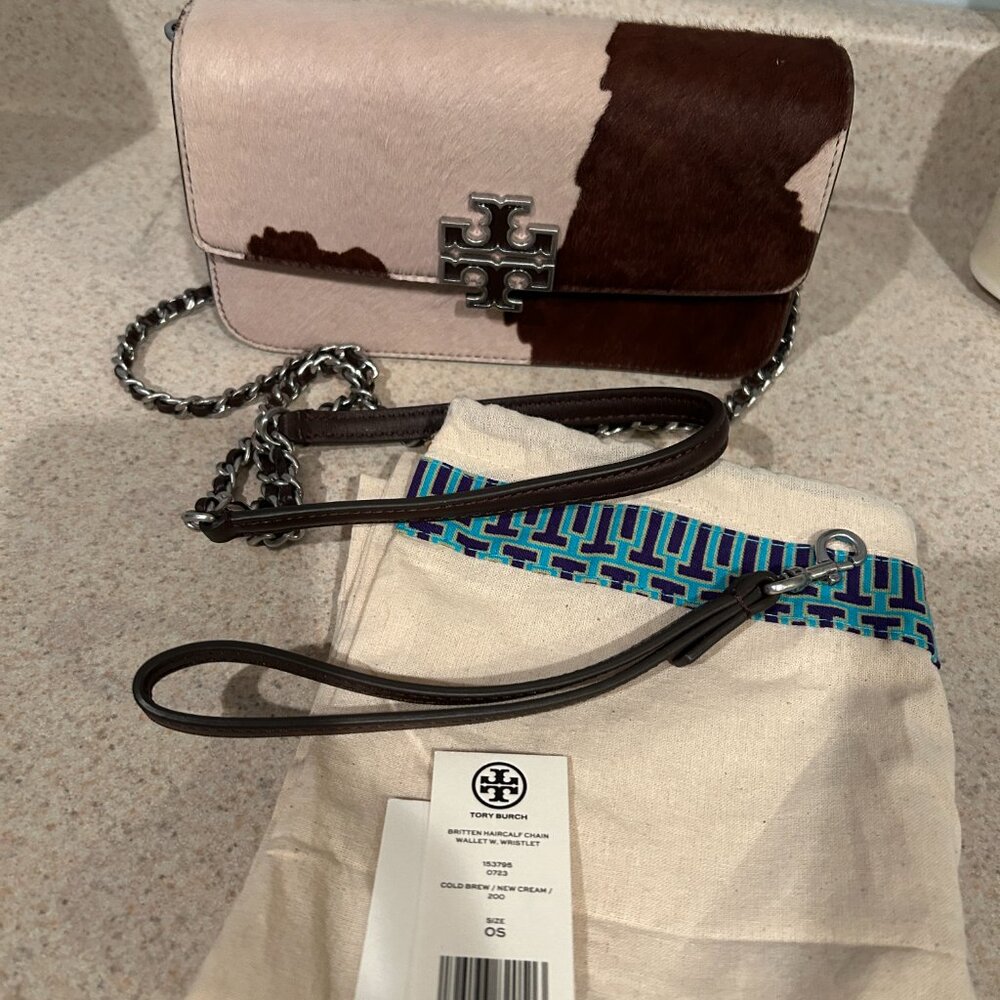 Tory Burch Britten Calf Wallet/Wristle on Chain